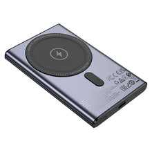 Заредете изображение във визуализатора на галерията – Powerbank compatible with MagSafe Hoco 5000 mAh QC PD 20W Q32 metal gray
