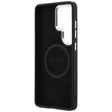 Заредете изображение във визуализатора на галерията – GUESS case for SAMSUNG S26 Ultra GUHMS26LPFGTSCMK (Fixed Glitter Triangle MagSafe) black
