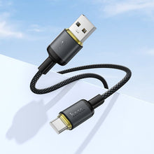 Заредете изображение във визуализатора на галерията – Cable USB A to USB C Hoco 3A 1 m X128 Benefit black

