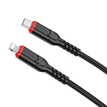 Заредете изображение във визуализатора на галерията – HOCO cable Type C to Lightning 27W X59 3 m black
