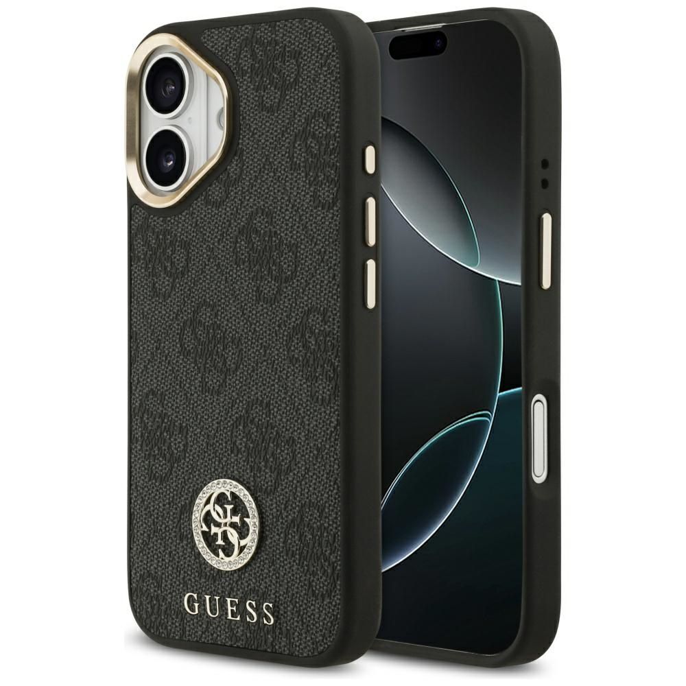 GUESS case for IPHONE 17 compatible with MagSafe GUHMP17SP4GRMDEK (PU W/ 4G Strass Logo) black