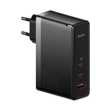Заредете изображение във визуализатора на галерията – Baseus GaN5 Pro fast charger 2xUSB-C + USB 140W EU black (CCGP100201)
