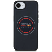 Заредете изображение във визуализатора на галерията – RED BULL case for IPHONE 16e (SE 4 2025) compatible with MagSafe RBHMPSE424PUMEVR (Meshed PU Logo and Red Ring) navy
