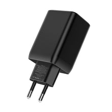 Заредете изображение във визуализатора на галерията – Tech-Protect C65W-2 network charger 2x USB-C PD 65W / USB-A QC 3.0 - black
