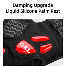 Заредете изображение във визуализатора на галерията – Rockbros S169BR XL cycling gloves with gel inserts - black and red
