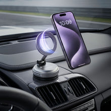 Заредете изображение във визуализатора на галерията – FORCELL Magic Mag Magnetic Suction Cup Phone Holder Compatible with MagSafe black
