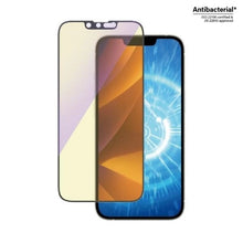 Заредете изображение във визуализатора на галерията – PanzerGlass Ultra-Wide Fit Antibacterial Tempered Glass with Blue Light Filter and Positioner for iPhone 14/13 Pro/13

