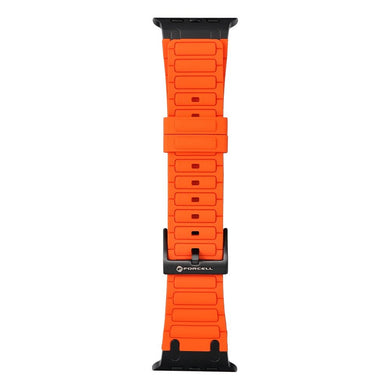 FORCELL F-DESIGN FA06 silicone strap for APPLE Watch 42 / 44 / 45 / 49 mm orange
