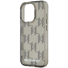 Заредете изображение във визуализатора на галерията – Karl Lagerfeld IML Mono KL Pattern &amp; Cord case for iPhone 15 Pro - black

