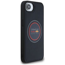 Заредете изображение във визуализатора на галерията – RED BULL case for IPHONE 16e (SE 4 2025) compatible with MagSafe RBHMPSE424PUMEVR (Meshed PU Logo and Red Ring) navy
