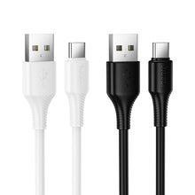 Заредете изображение във визуализатора на галерията – Cable USB A to USB C Hoco 3A 1 m X120 black
