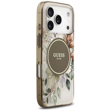 Заредете изображение във визуализатора на галерията – GUESS case for IPHONE 17 Pro Max compatible with MagSafe GUHMP17XHFWBDCEW (IML Flower &amp; Tonal Circle) brown
