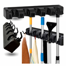 Заредете изображение във визуализатора на галерията – Wall-mounted broom mop holder screwed RC-K-1355 black
