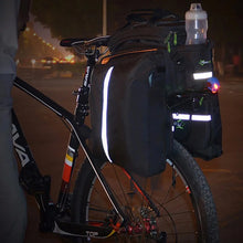 Заредете изображение във визуализатора на галерията – Rockbros A6-03BK bicycle bag for trunk 35 l with fold-out pockets - black
