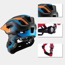 Заредете изображение във визуализатора на галерията – Children's bicycle helmet with detachable visor Rockbros TT-32SOBL-S size S - black and orange
