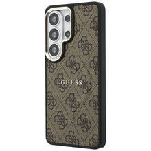 Заредете изображение във визуализатора на галерията – GUESS case for SAMSUNG S26 Ultra GUHMS26LP4MSEGCW (4G Embossed Ring MagSafe) brown
