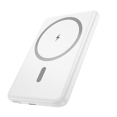 Ултратънка външна батерия с MagSafe Hoco 5000 mAh QC PD 2A 20W J140A - бяла