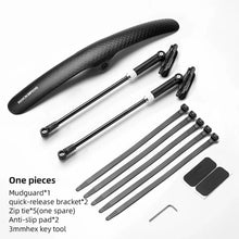Заредете изображение във визуализатора на галерията – Rockbros 28210007001 bicycle fender, universal, adjustable - black
