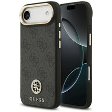 Заредете изображение във визуализатора на галерията – GUESS case for IPHONE 17 Air compatible with MagSafe GUHMP17MP4GRMDEK (PU W/ 4G Strass Logo) black
