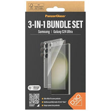 Заредете изображение във визуализатора на галерията – PanzerGlass Bundle 3in1 Transparent Case + Film + Camera Protector for Samsung Galaxy S24 Ultra
