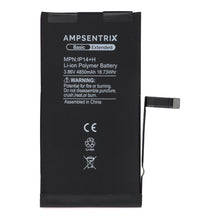Заредете изображение във визуализатора на галерията –  AmpSentrix Basic battery for iPhone 14 Plus (high capacity)
