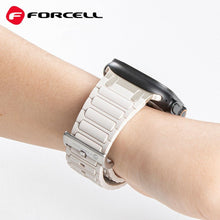 Заредете изображение във визуализатора на галерията – FORCELL F-DESIGN FA06 silicone strap for APPLE Watch 42 / 44 / 45 / 49 mm black
