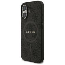 Заредете изображение във визуализатора на галерията – GUESS case for IPHONE 17 compatible with MagSafe GUHMP17SG4GFRK (PU 4G Ring Classic Logo) black

