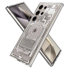 Заредете изображение във визуализатора на галерията – Spigen Ultra Hybrid case for Samsung Galaxy S24 Ultra - natural titanium (Zero One pattern)
