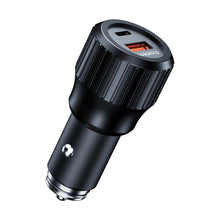 Заредете изображение във визуализатора на галерията – Choetech TC0010 USB-C USB-A PD 63W car charger - black
