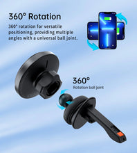Заредете изображение във визуализатора на галерията – Choetech T204-F magnetic car holder with 15W wireless charging - black
