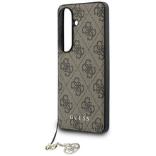 Заредете изображение във визуализатора на галерията – GUESS case for SAMSUNG S26 GUHMS26SGF4GBR (PU 4G Classic Logo with Charm) brown
