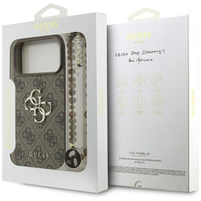 Заредете изображение във визуализатора на галерията – GUESS case for IPHONE 17 Pro Max GUHCP17XP4GMGSW (PU W/ Strap 4G Classic Logo) brown
