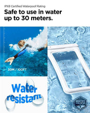Заредете изображение във визуализатора на галерията – Spigen Aqua Shield A610 waterproof case floating on water - white 2 pcs.
