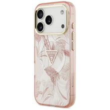 Заредете изображение във визуализатора на галерията – GUESS case for IPHONE 17 Pro compatible with MagSafe GUHMP17LHMILVTGP (PC TPU Jungle Tonal Triangle) pink
