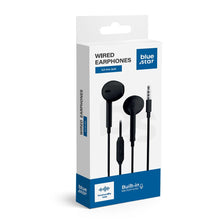 Заредете изображение във визуализатора на галерията – BLUE STAR wire earphones Jack 3,5 mm with microphone PA-E65 1,2 m black
