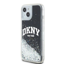 Заредете изображение във визуализатора на галерията – DKNY case for IPHONE 14 DKHCP14SLBNAEK (DKNY HC Liquid Glitters W/Arch Logo) black
