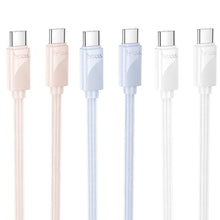 Заредете изображение във визуализатора на галерията – HOCO cable Type C to Type C 3A 60W X114 1 m pink
