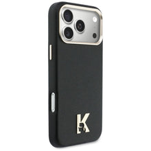 Заредете изображение във визуализатора на галерията – KARL LAGERFELD case for IPHONE 17 Pro Max compatible with MagSafe KLHMP17X5PGFKHGK (PU FW W/ KHead Logo) black

