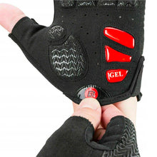 Заредете изображение във визуализатора на галерията – Rockbros S169BR S cycling gloves with gel inserts - black and red
