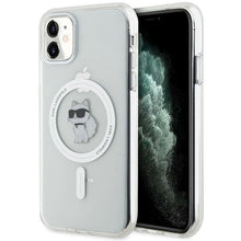 Заредете изображение във визуализатора на галерията – Karl Lagerfeld IML Choupette MagSafe case for iPhone 11 / Xr - transparent
