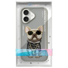 Заредете изображение във визуализатора на галерията – NIMMY case GLASSES COOL DOG for IPHONE 16 gray

