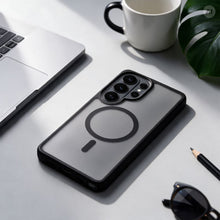 Заредете изображение във визуализатора на галерията – Case for Samsung S26 Forcell F-Protect Smoke Hybrid Premium Lite compatible with MagSafe black
