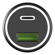 Заредете изображение във визуализатора на галерията – Silver Monkey SMA078 car charger 1xUSB-C 1xUSB-A 45W PD QC - black
