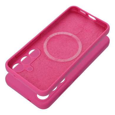Case SILICONE 2mm for SAMSUNG S25 Plus compatible with MagSafe pink