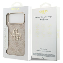 Заредете изображение във визуализатора на галерията – GUESS case for IPHONE 17 Pro Max GUHCP17X4GMGCPI (PU W/ Big 4G Classic Logo) gold pink
