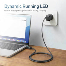 Заредете изображение във визуализатора на галерията – X-ONE FlowLink Running LED data cable - type C to C - 5A max 100W 1,2m black
