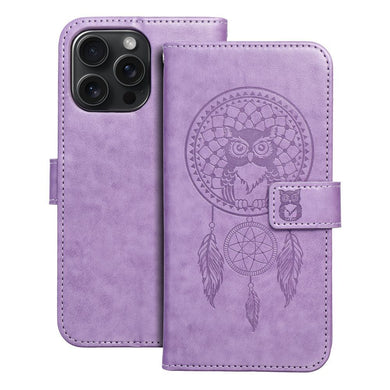 Калъф тип книга MEZZO за IPHONE 15 Pro Max dreamcatcher лилав