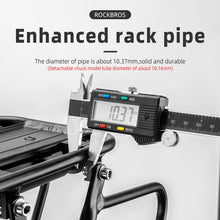 Заредете изображение във визуализатора на галерията – Rockbros 33210004001 bicycle rack with shelf - black
