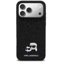 Заредете изображение във визуализатора на галерията – KARL LAGERFELD case for IPHONE 17 Pro Max KLHCP17X6PRKCLK (Rhinestone W/ K&amp;C PIN) black
