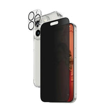 Заредете изображение във визуализатора на галерията – PanzerGlass Privacy Bundle 3in1 Transparent Case + Privacy Glass + Camera Protector for iPhone 15 Pro
